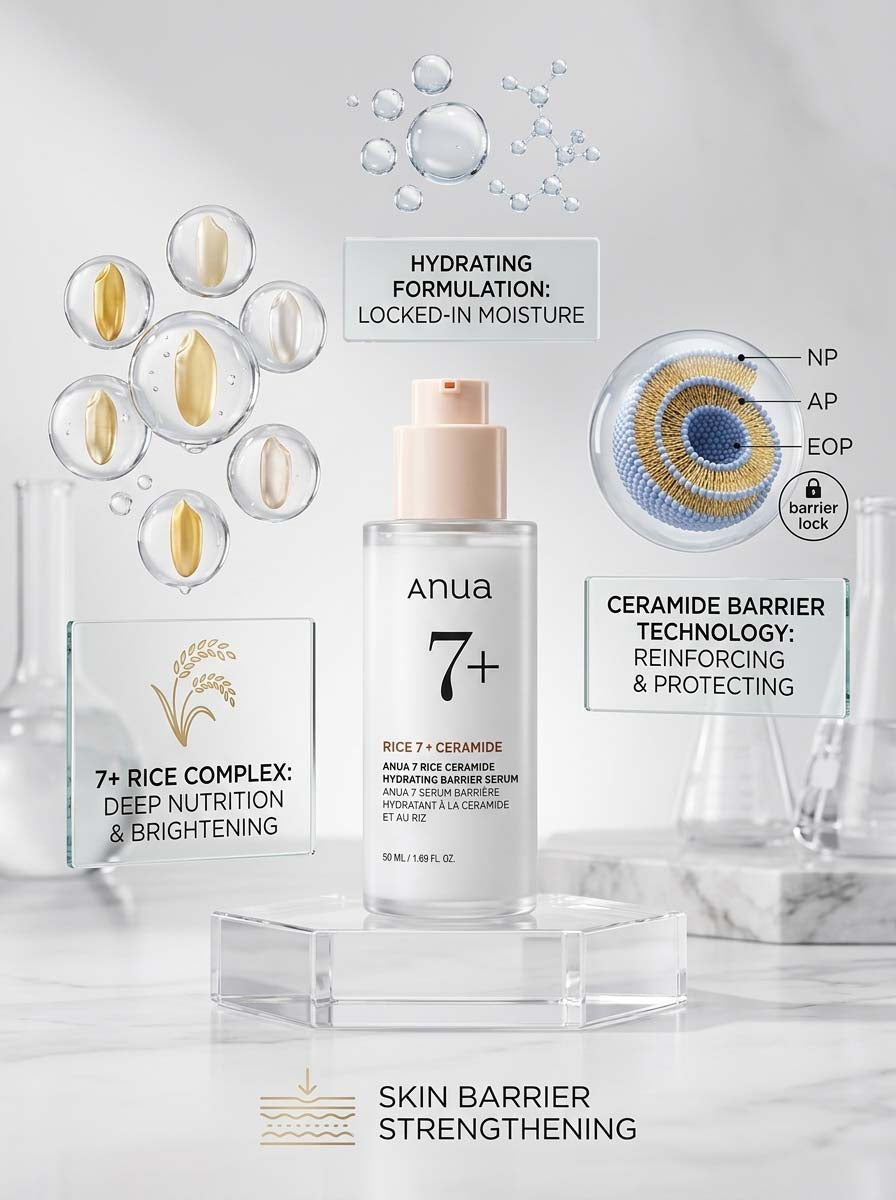 Anua 7 Rice Ceramide Hydrating Barrier Serum - 50Ml