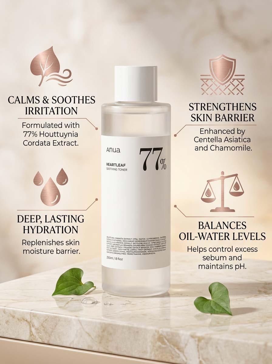 Anua Heartleaf 77% Soothing Toner 250Ml