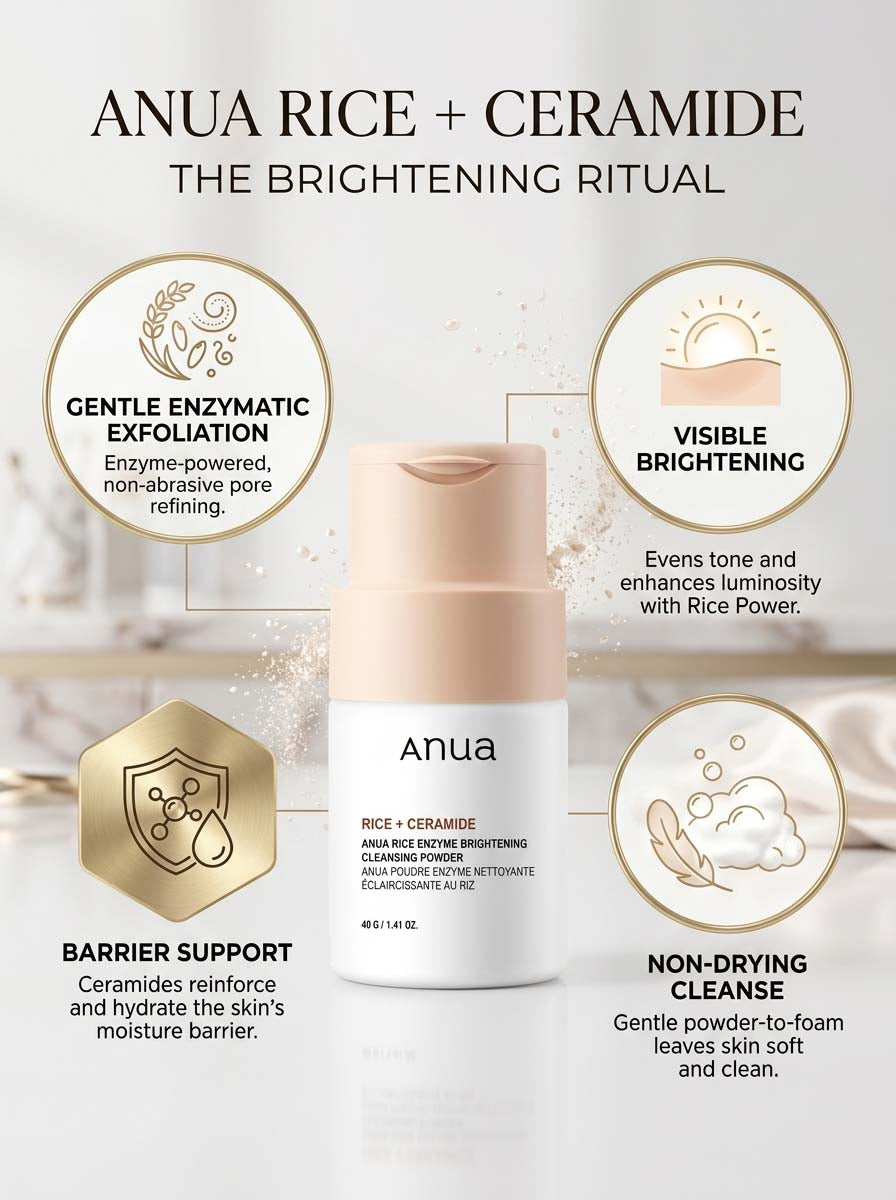 Anua Rice Enzyme Brightening Cleansing Powder - 40g