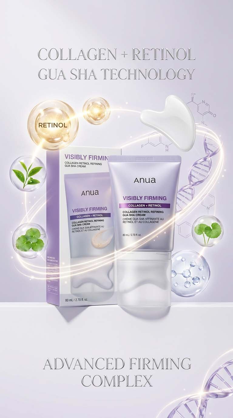 Anua Visibly Firming Collagen Retinol Refining Gua Sha Cream 80ml