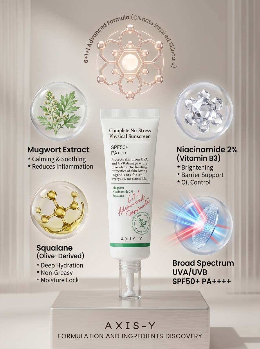 Axis-Y Complete No Stress Physical Sunscreen Spf 50+++ 50ML