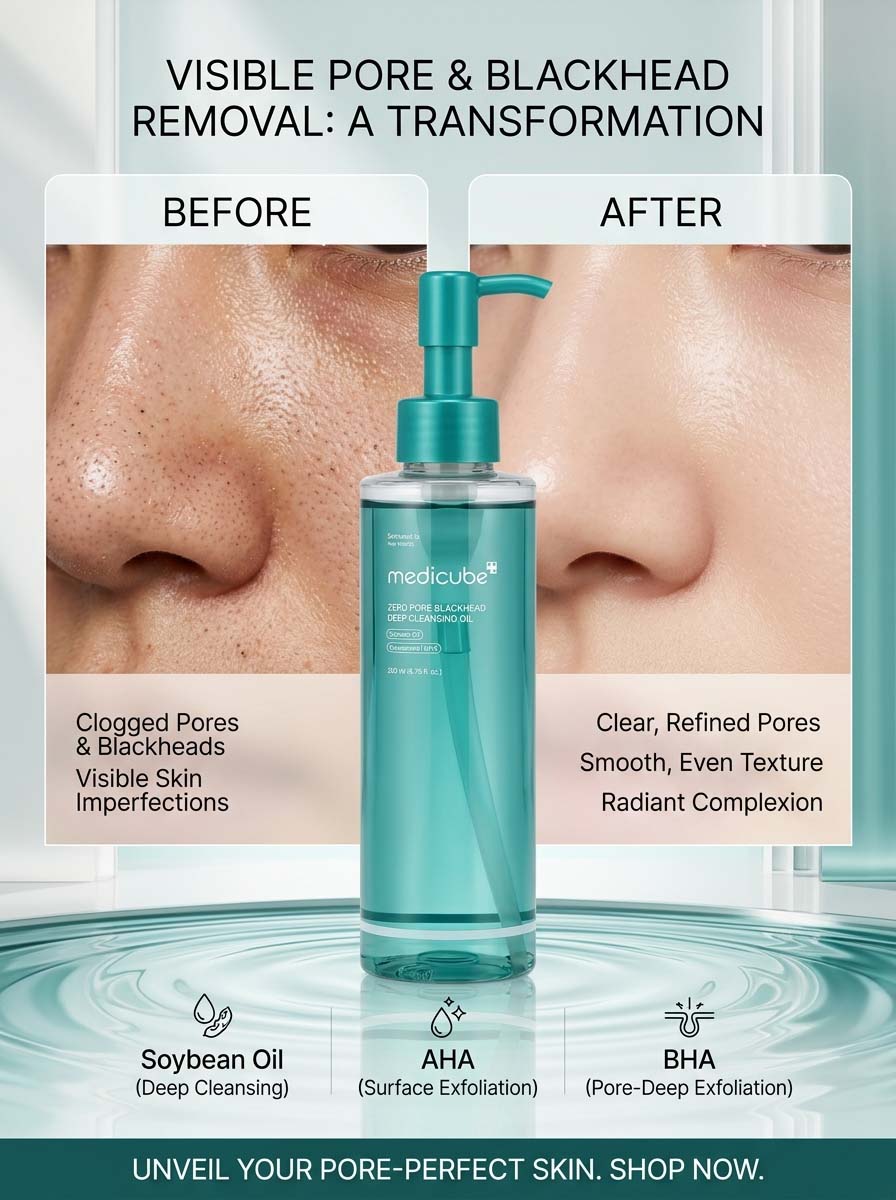 Medicube - Zero Pore Blackhead Deep Cleansing Oil - 205ml