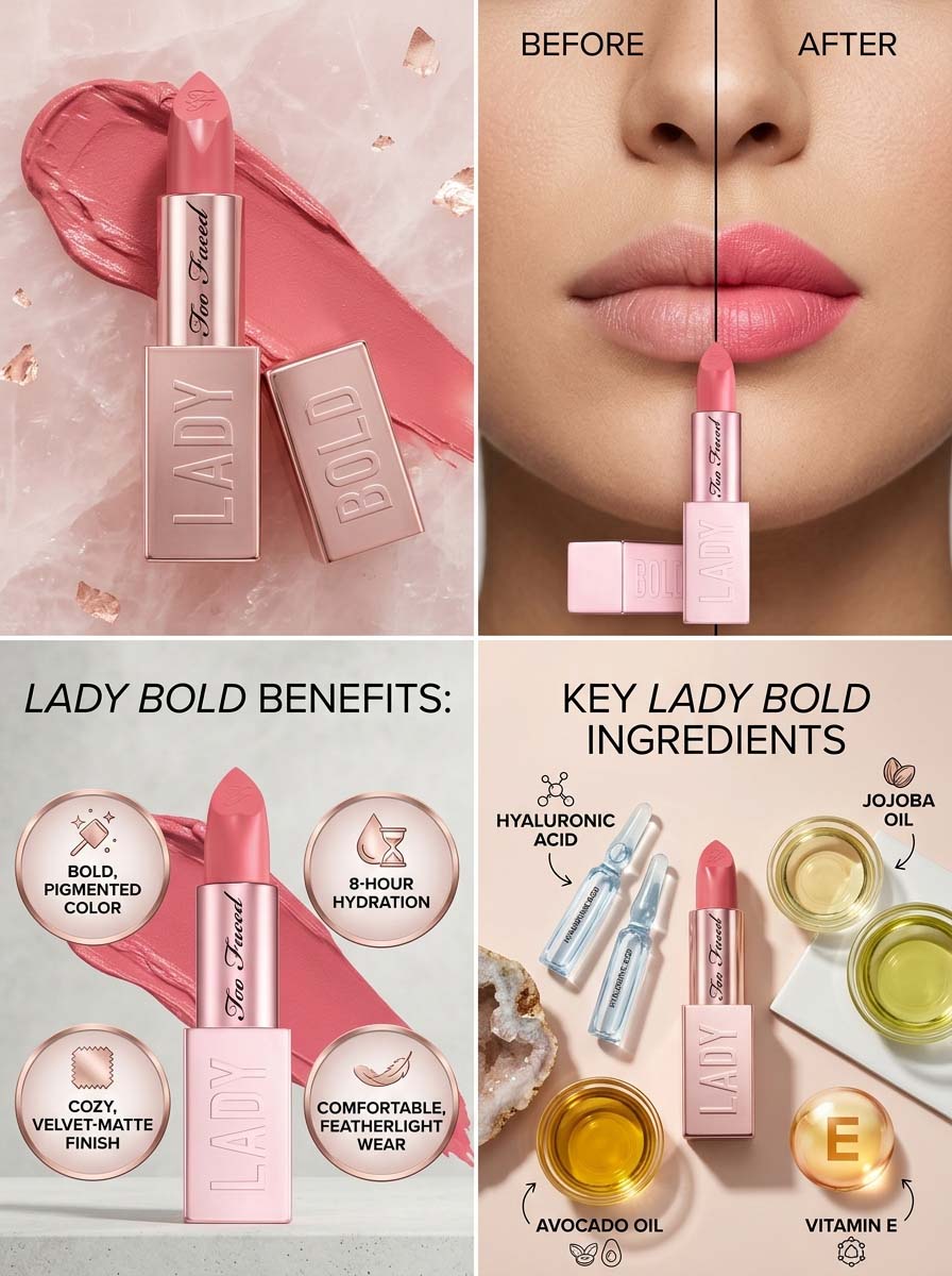 Too Faced Lady Bold Lipstick