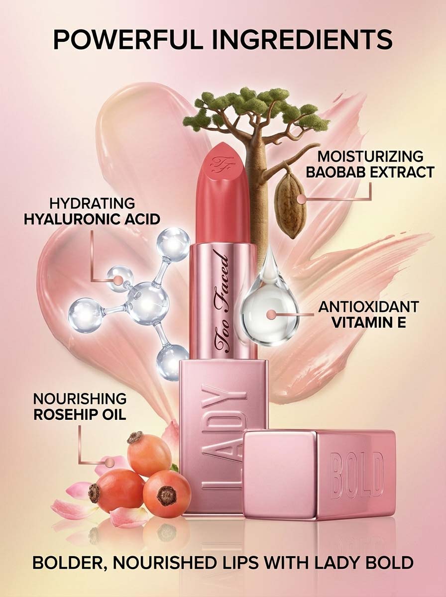 Too Faced Lady Bold Lipstick