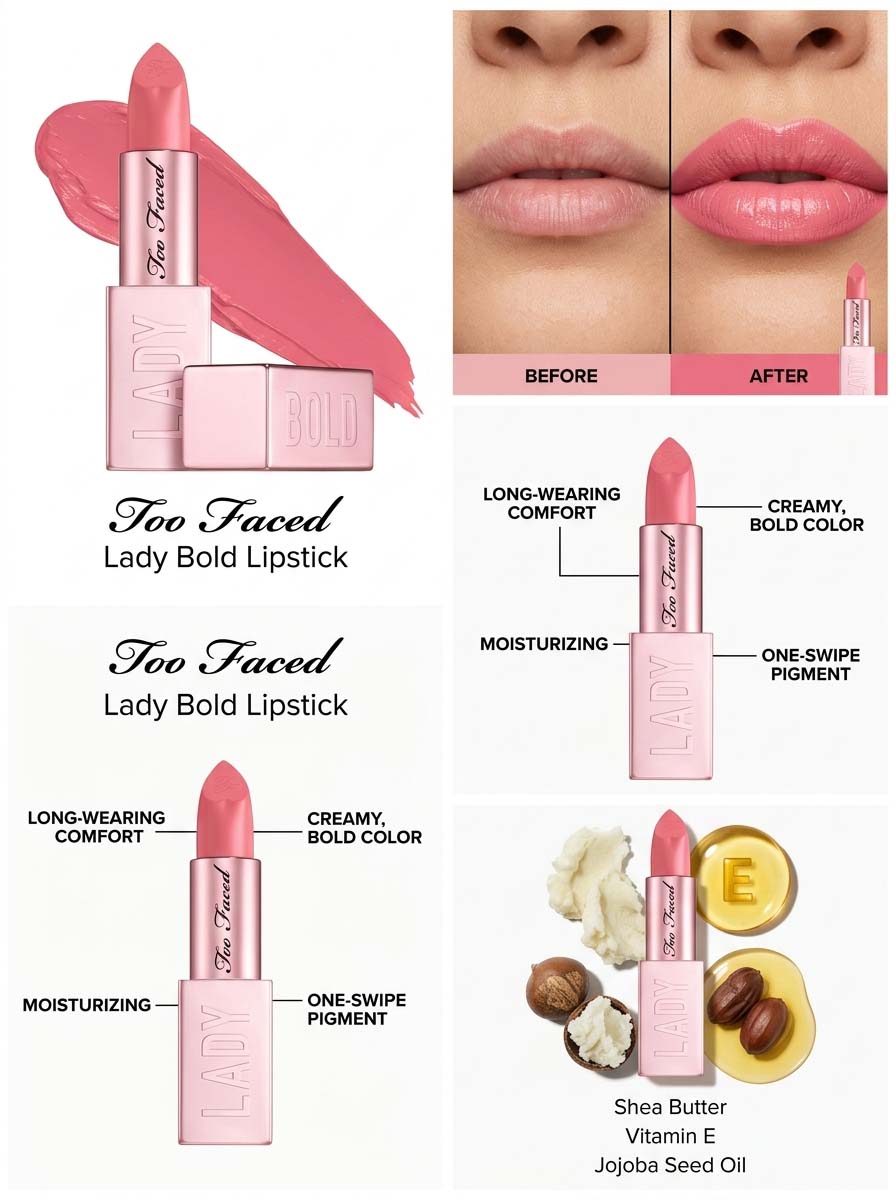 Too Faced Lady Bold Lipstick